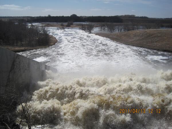 Image: Maple River Dam below Sheldon, North Dakota