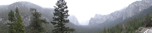 Image: Yosemite Valley in Fog Panorama