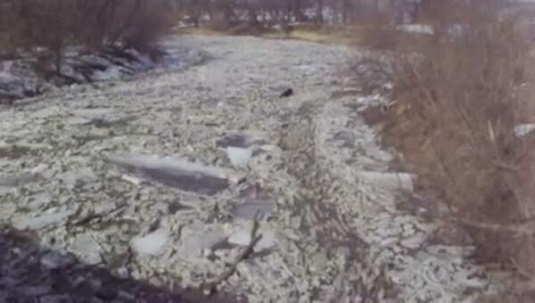 video thumbnail: Ice Jam on the Little Nemaha River at Auburn, Nebraska