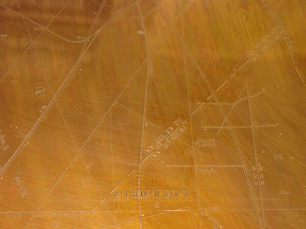Image: Copper Map Plate Detail