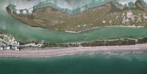 Aerial image of Milton Pass pre-Hurricane Helene
