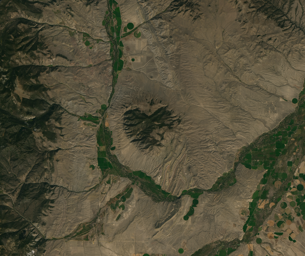 satellite image of McCartney Mountain, Montana