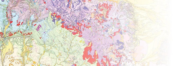 screenshot showing units of a geologic map as seen on the Intermountain West Seamless Geologic Map Explorer