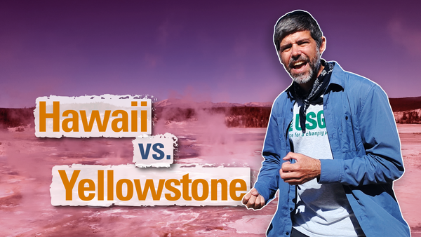 Thumbnail image of a man speaking in front of a desolate Yellowstone thermal basin