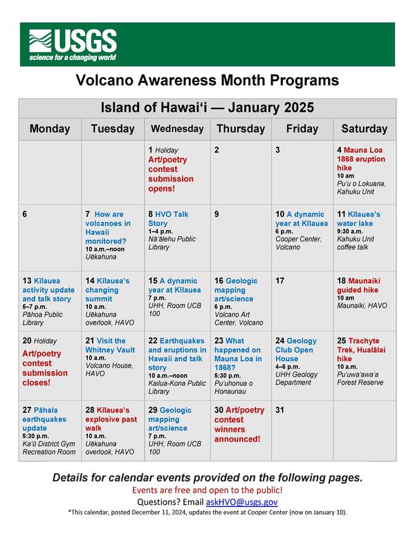 Color calendar of events