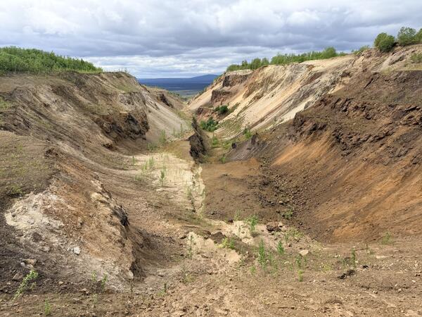 An orange-colored canyon