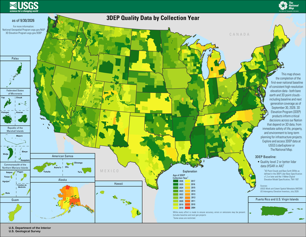 3DEP Quality Data by Collection Year