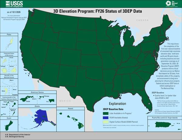 FY26 Status of 3DEP Quality Data