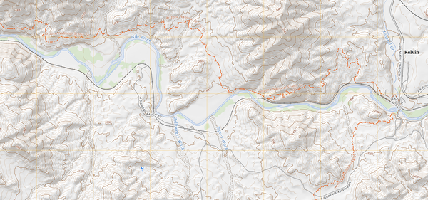 Map of Arizona National Scenic Trail along the Gila River