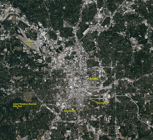 Animation demonstrating urban heat in Atlanta, GA