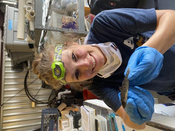 Carli Baum with a johnny darter