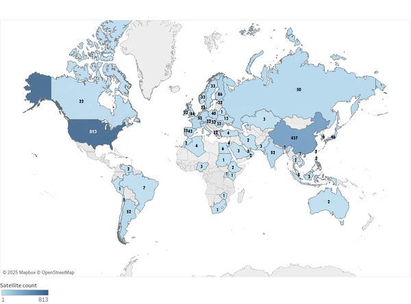 Map of Earth Observing Satellites 