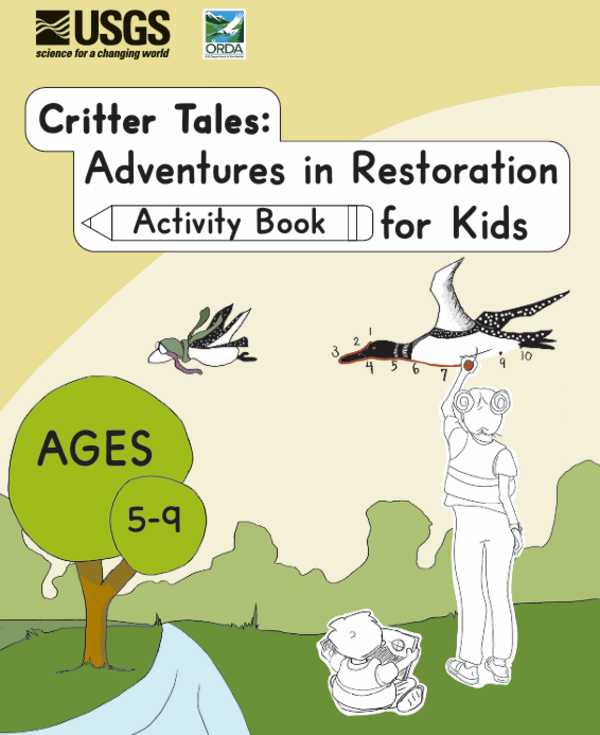 activity book cover of little girl and her animal friends 