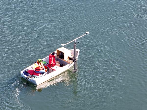 small boat on pond