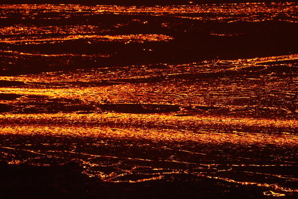 Telephoto of lava flow