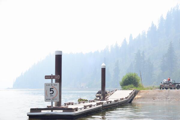 Boat ramp next to Upper Klamath Lake