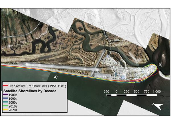 Decadal satellite-derived shorelines for Unalakleet, Alaska