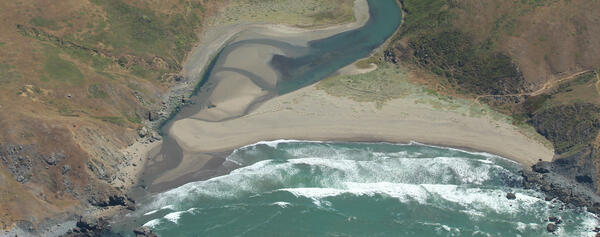 Aerial image of Estero de San Antonio on Bodega Bay