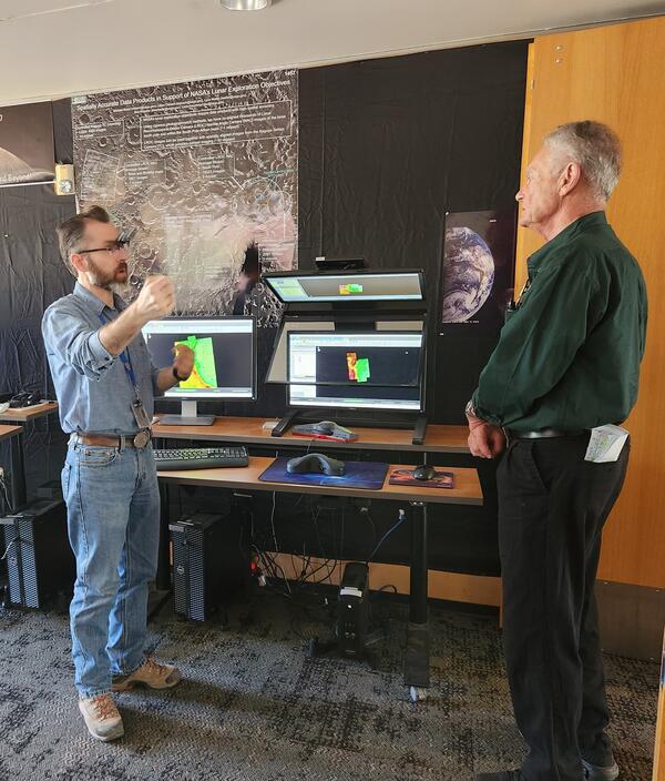 Visitors engaged with Astro’s photogrammetric workstations