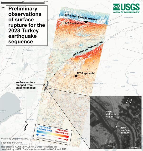 surface rupture Turkey quake