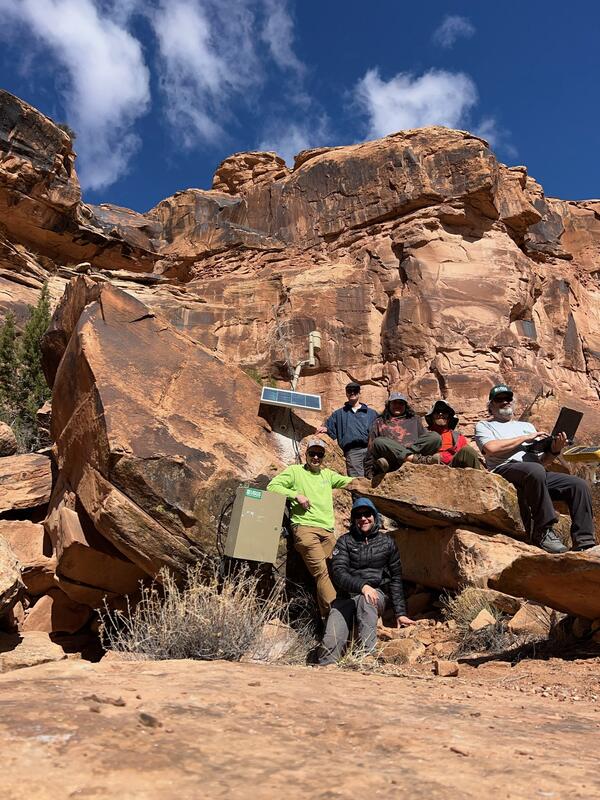 USGS team that installed a new streamgage near Moab, Utah