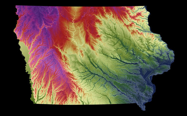 3DEP As Art - Iowa