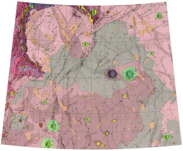 USGS IMAP 602: (LAC-24) Geologic map of the Sinus Iridum quadrangle of the moon