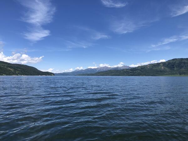 Landscape image of Palisades Reservoir, on the Idaho-Wyoming border