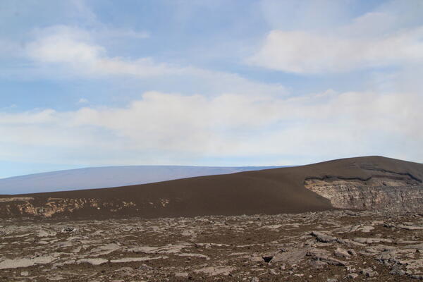 Color photograph of volcanic landscape