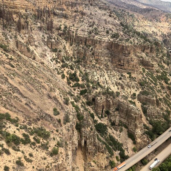 Interstate 70 through Glenwood Canyon, Colorado 