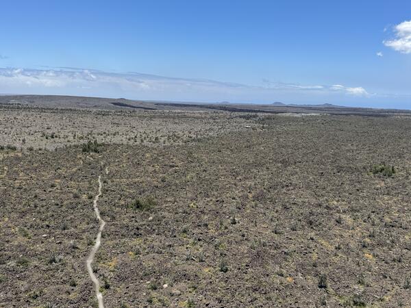 View of inactive vent and trail