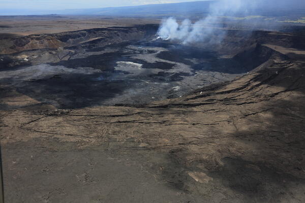 Color photograph of caldera