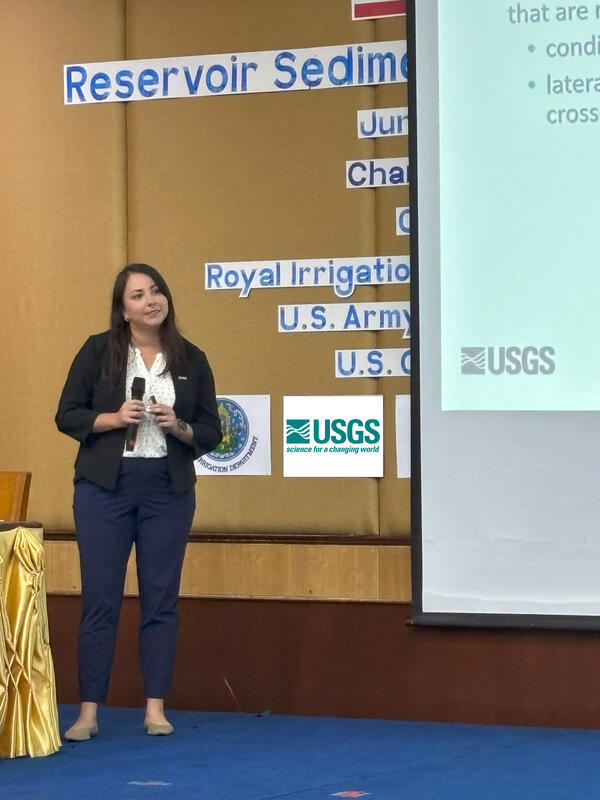 Zulimar Lucena leads a water quality workshop for the Thailand Royal Irrigation Department