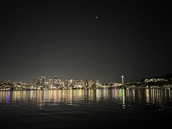 Seattle skyline at night