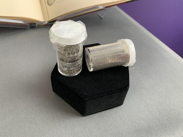 Two samples of beach sediment from Ichinomiya, Japan.