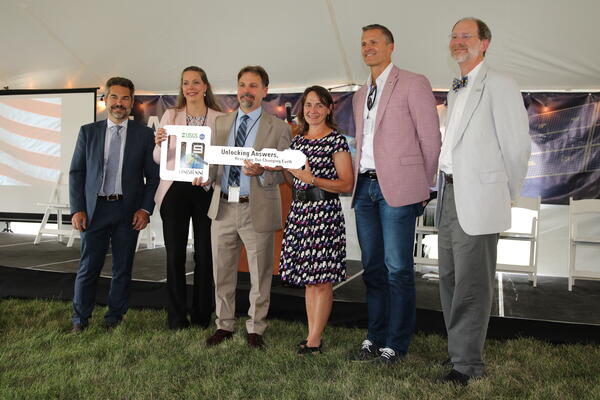 Landsat 9 handover with DOI, NASA and USGS officials