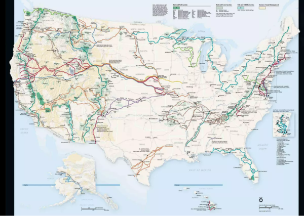 National Scenic and Historic Trail Map