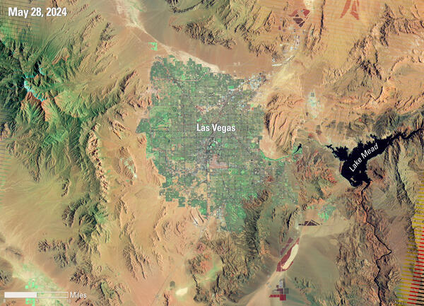 Landsat 7 image of Las Vegas, Nevada