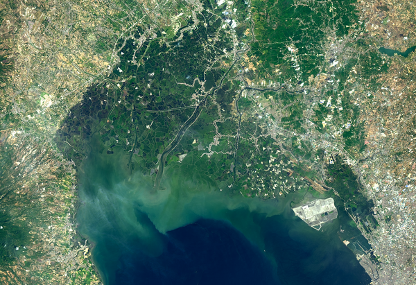 Landsat image of Pampanga River Delta