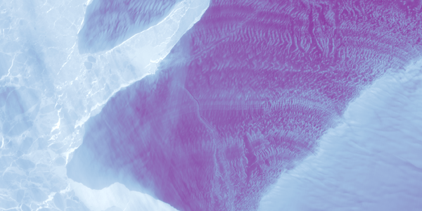 Satellite image of an ice shelf
