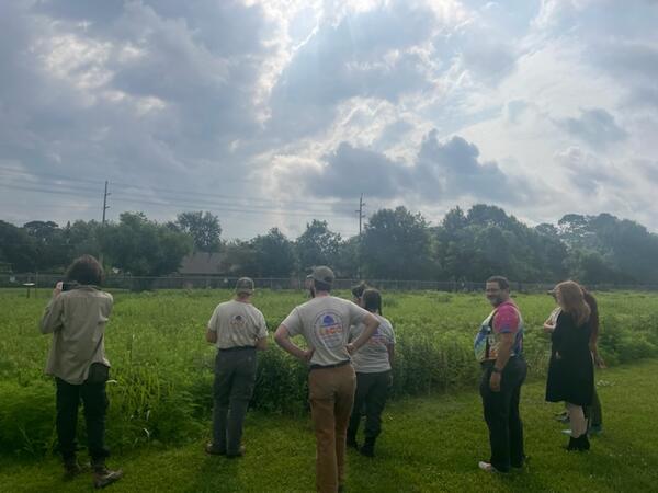 Lafayette Conservation Corps visits WARC coastal prairie