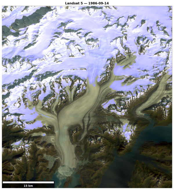 Landsat image of Columbia Glacier from 1986
