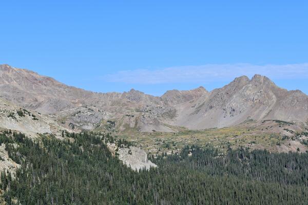 View of Colorado's Lincoln Gulch across a wooded valley