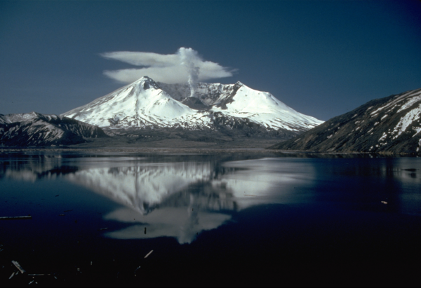 Mount St. Helens after the 1980 eruption 