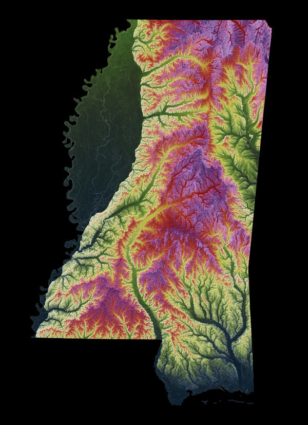 3DEP As Art - Mississippi