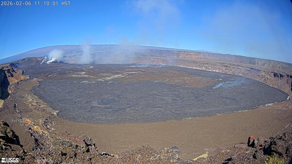 Color photograph of caldera