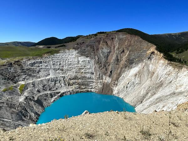 mining pit containing water