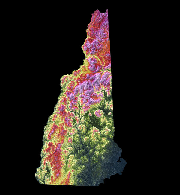 3DEP As Art - New Hampshire