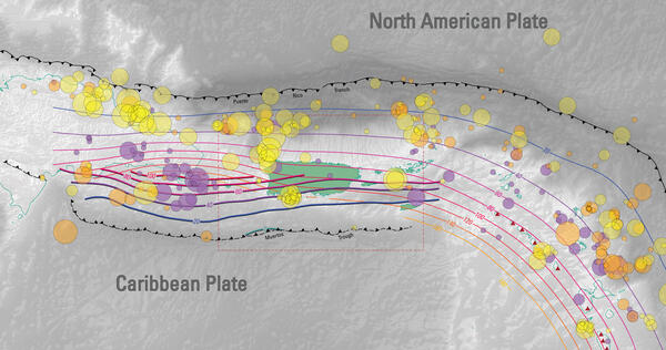 The USGS National Seismic Hazard Model assessed new geologic and geophysical datasets including the Slab2 model of subduction, an updated seismic catalog, and our current understanding of the complex subduction zones of the Puerto Rico Trench and Muertos Trough.