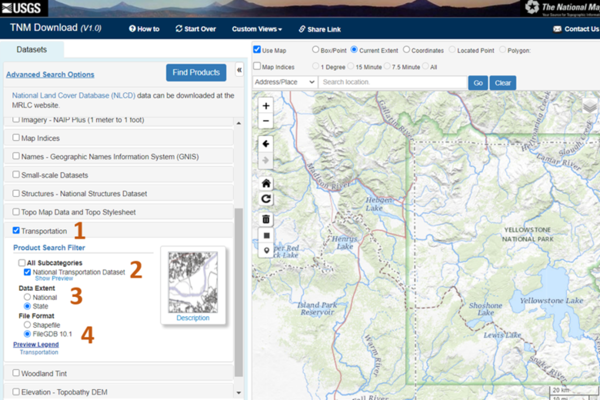 National Map Download Manager Website